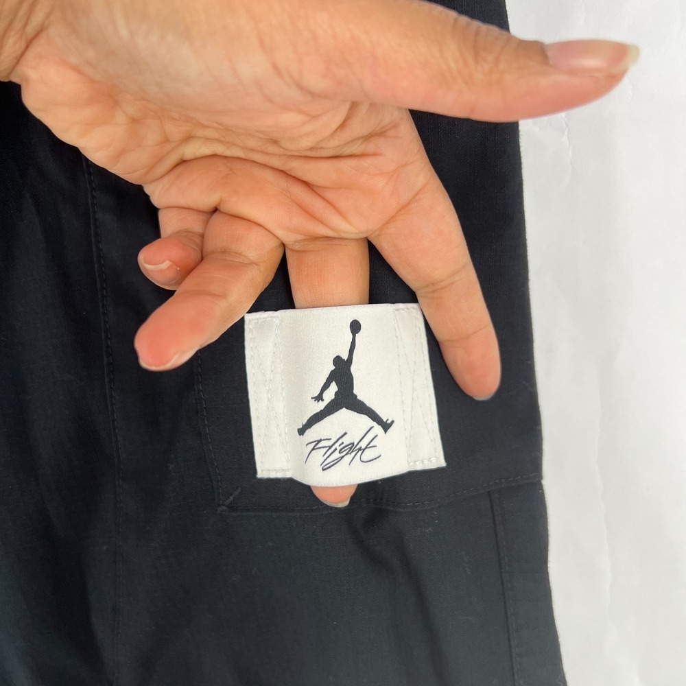 Nike Air Jordan Cargo Pants Womens XS Black Cotton Loose Fit High Rise Outdoor - Picture 4 of 16